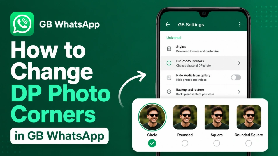 How to Change DP Photo Corners in GB WhatsApp (2026)